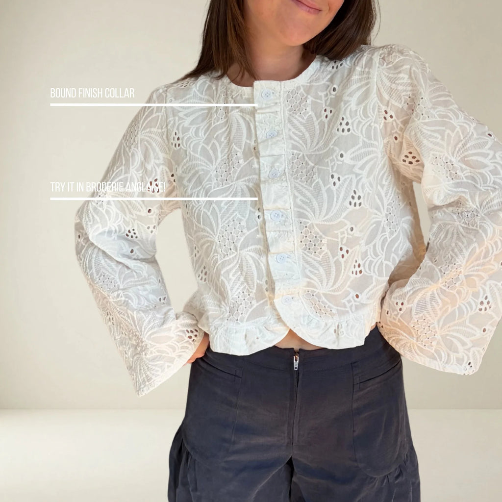 SH002 - Blouse with gathered button placket PDF