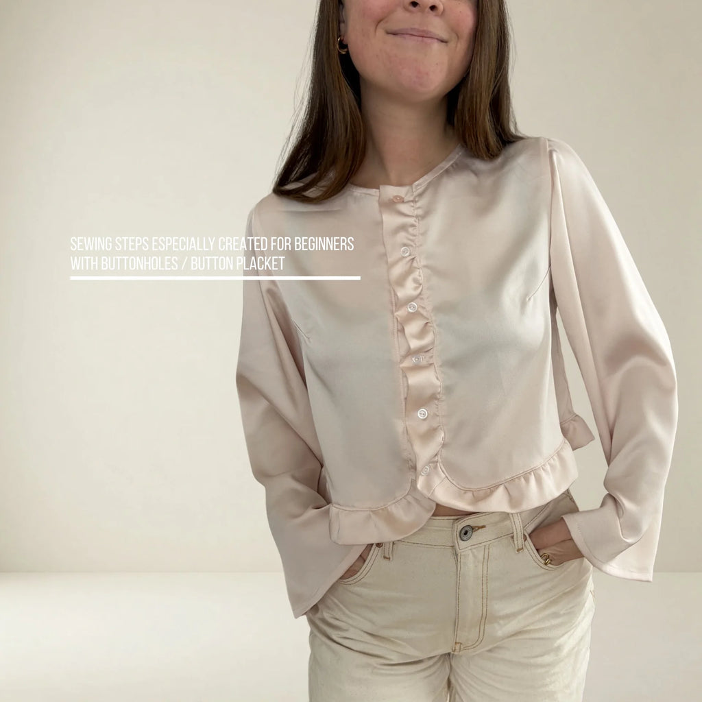 SH002 - Blouse with gathered button placket PDF