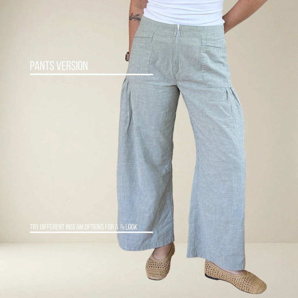 PT002 - Wide leg pants with gathered pockets PDF