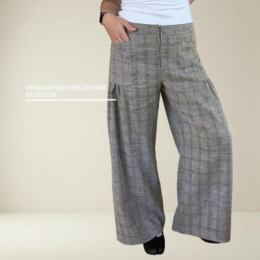 PT002 - Wide leg pants with gathered pockets PDF