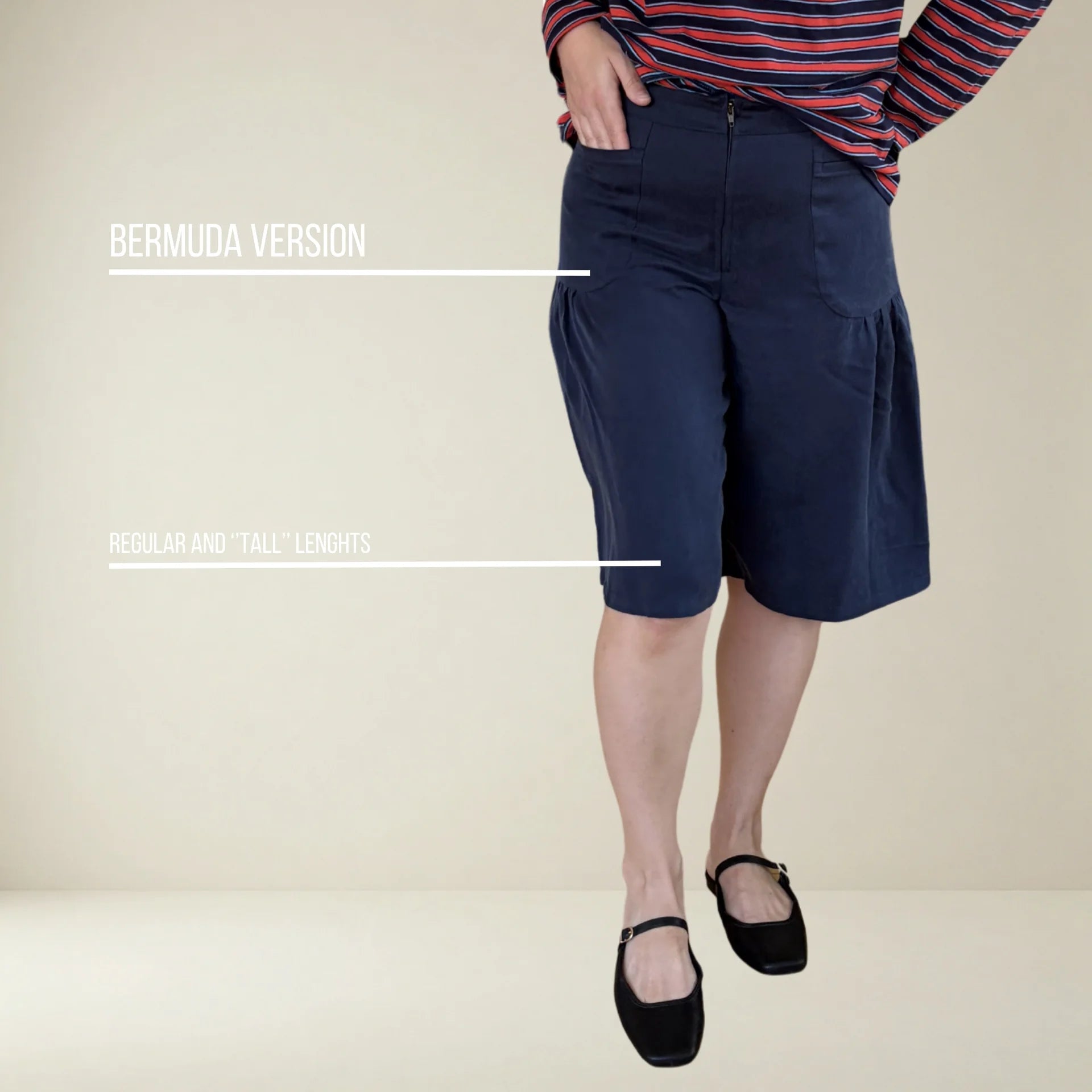 PT002 - Wide leg pants with gathered pockets PDF