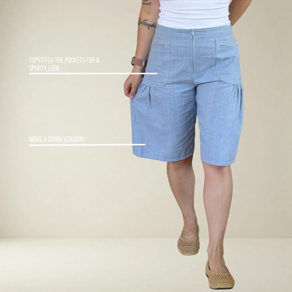 PT002 - Wide leg pants with gathered pockets PDF