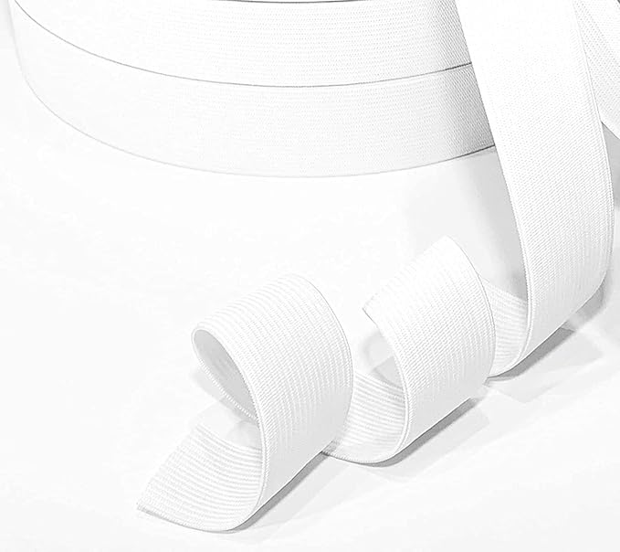 Waist elastic 4cm - white (m)