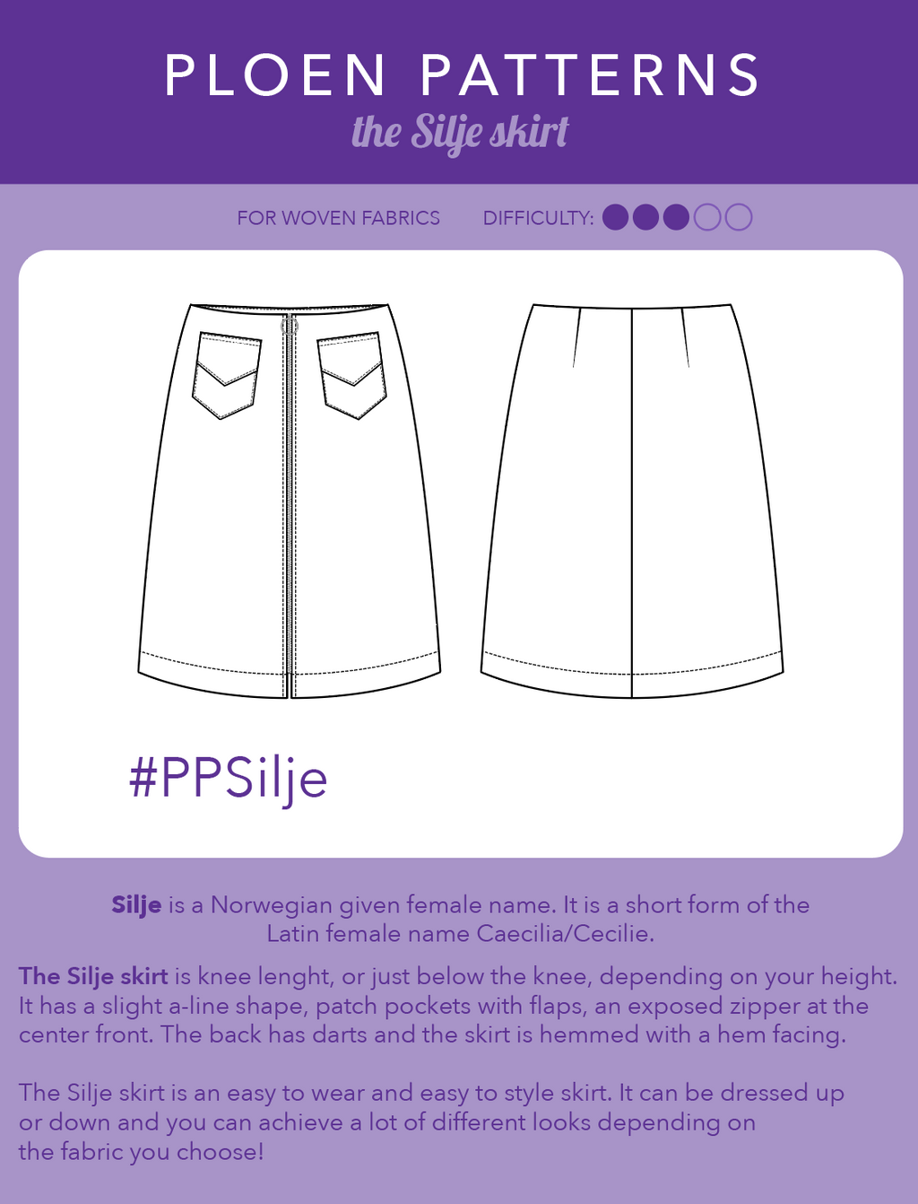 Silje Skirt Paper Pattern