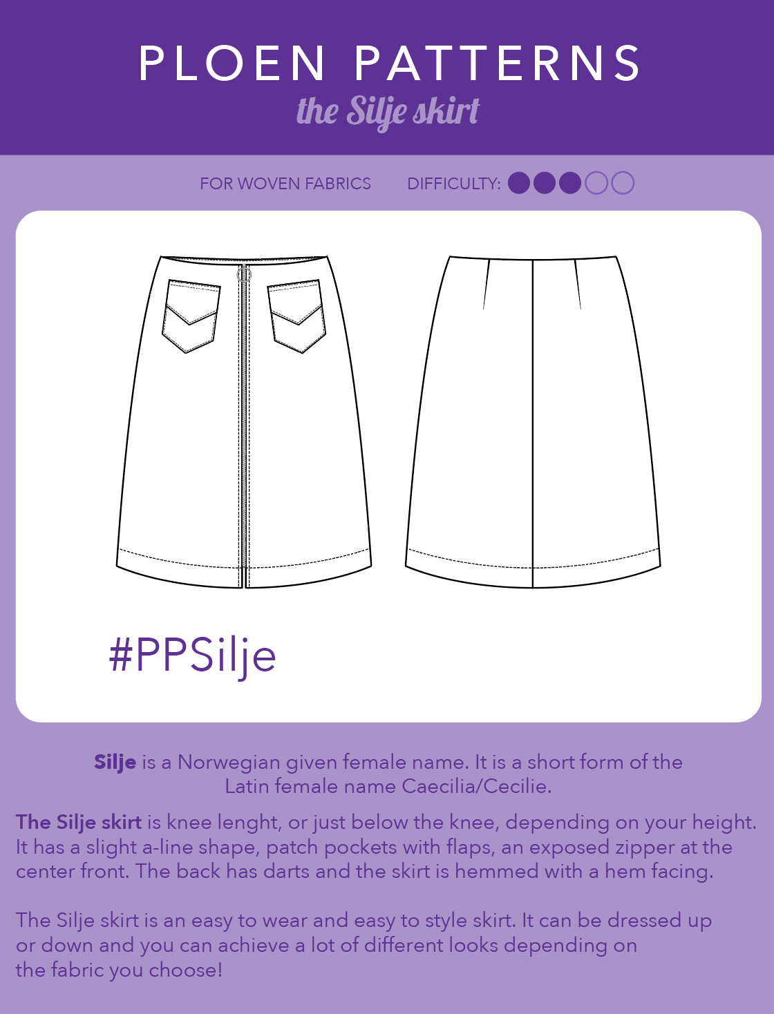 Silje Skirt Paper Pattern