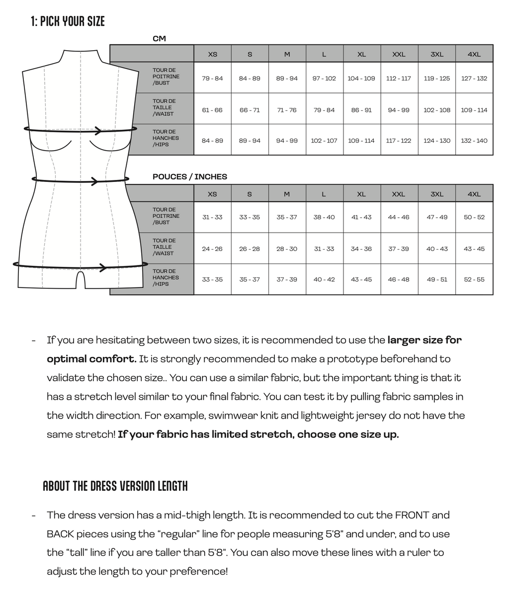 DR001 - Lined Knit Dress & Tank Top with Adjustable Straps and Removable Ruffles PDF
