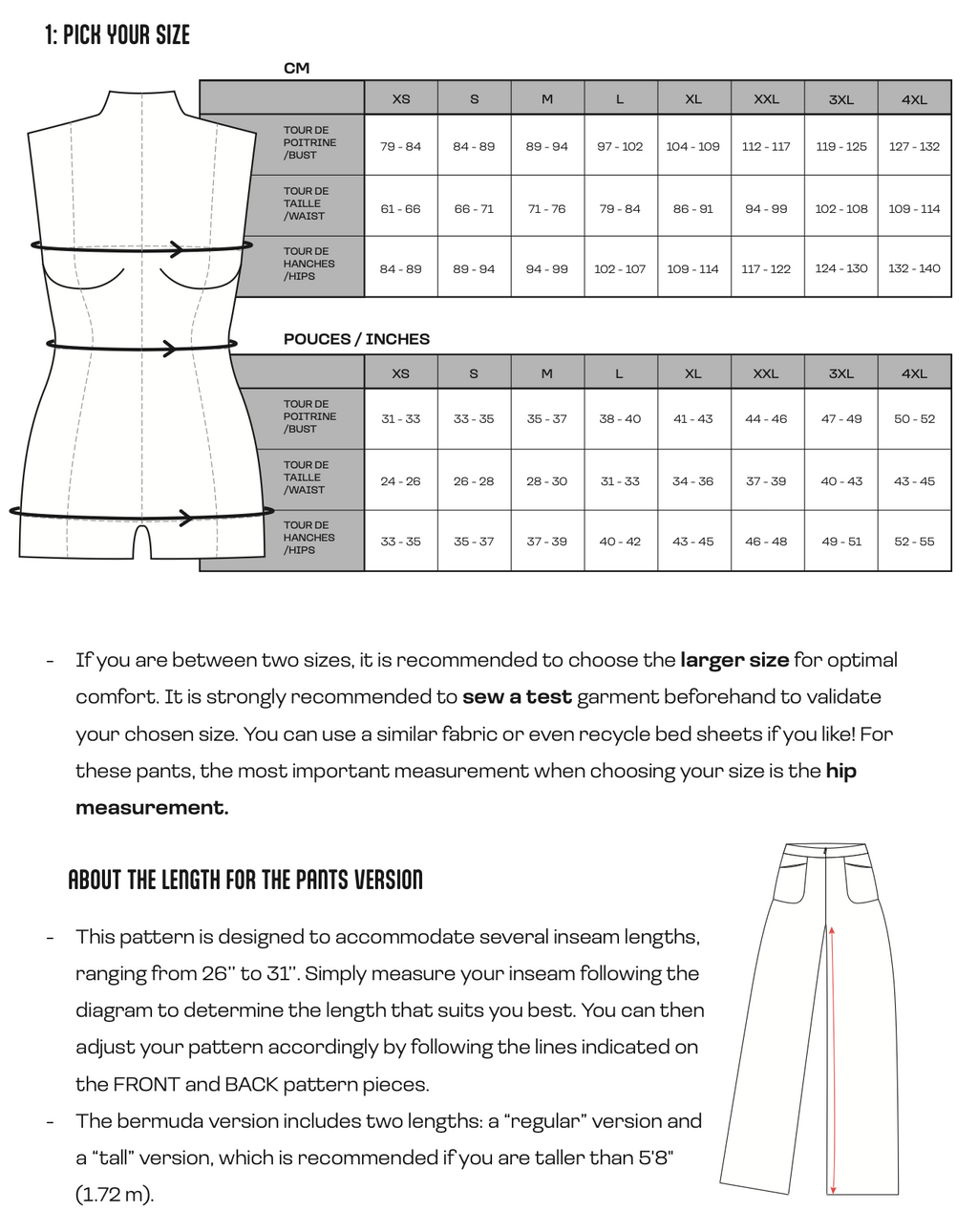 PT002 - Wide leg pants with gathered pockets PDF