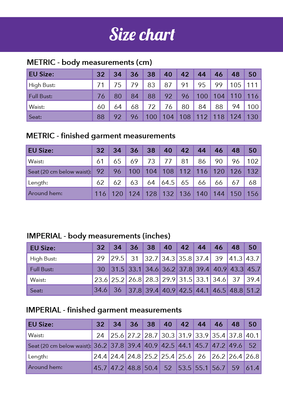 Silje Skirt Paper Pattern