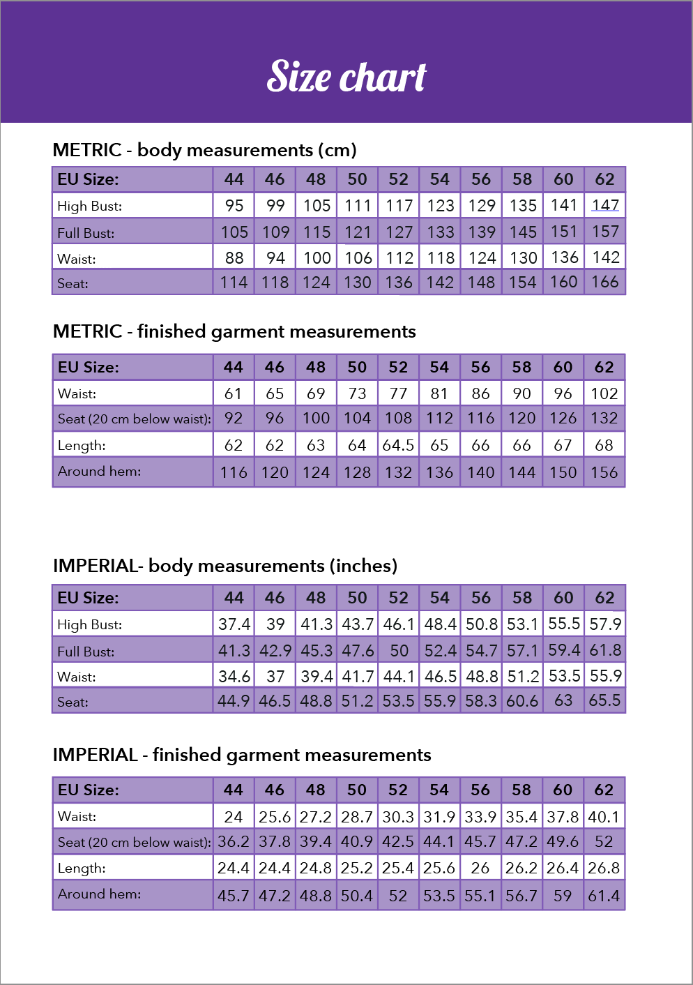 Silje Skirt Paper Pattern