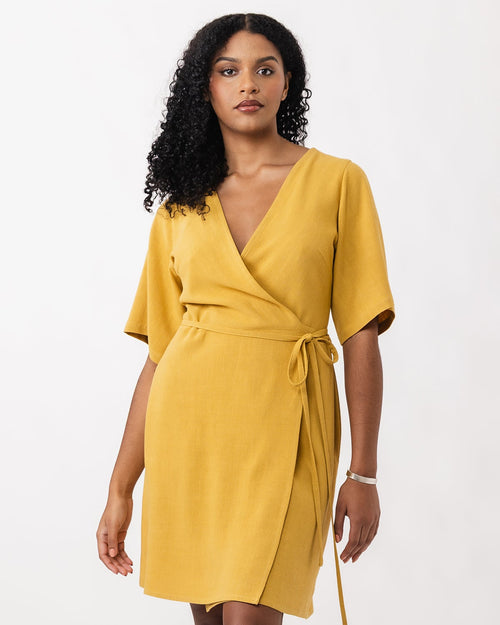 AARIA mini wrap dress