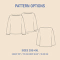 Boatneck Blouse sewing pattern Wardrobe By Me
