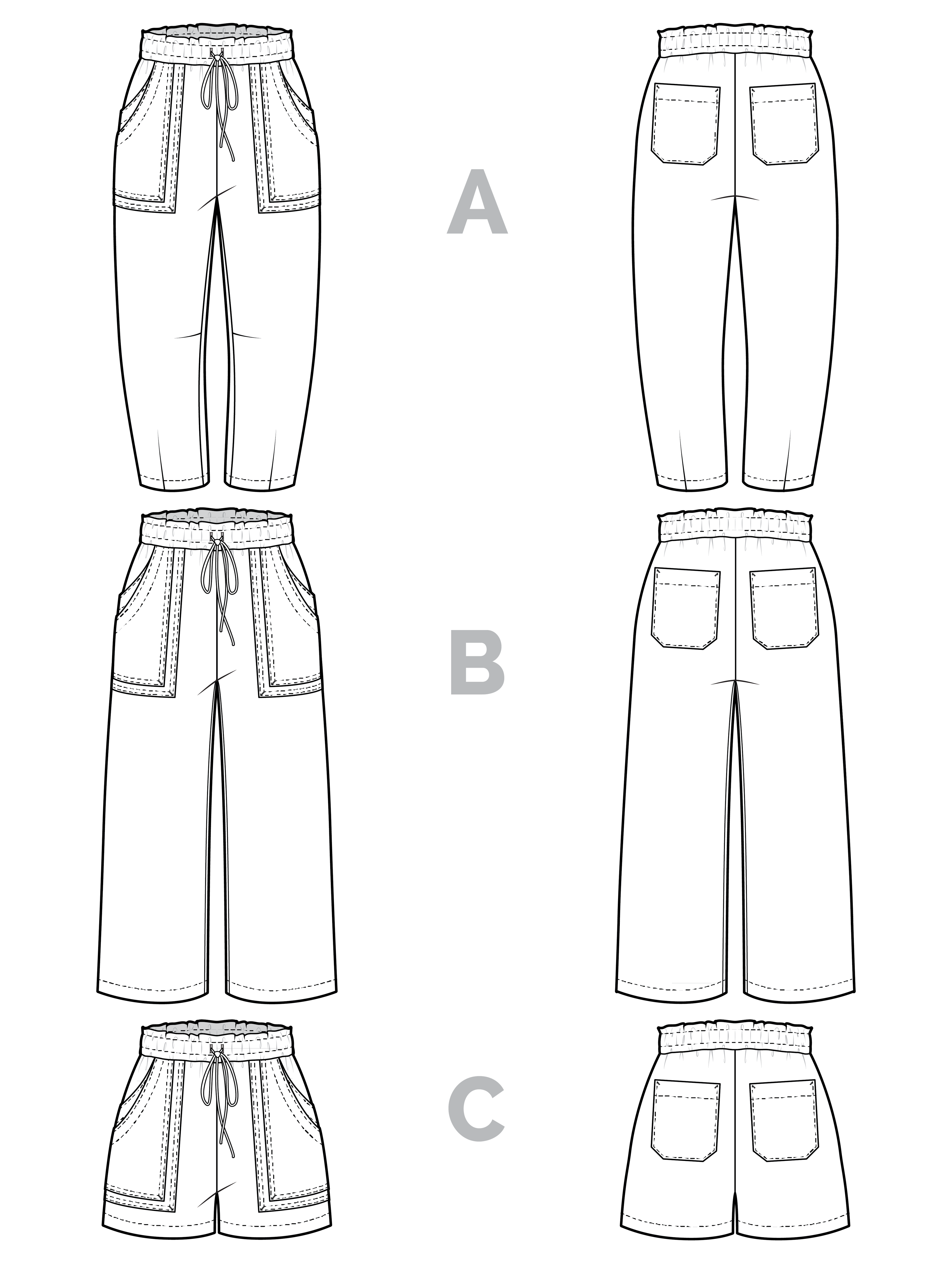 Sepia Pants + Shorts Pattern