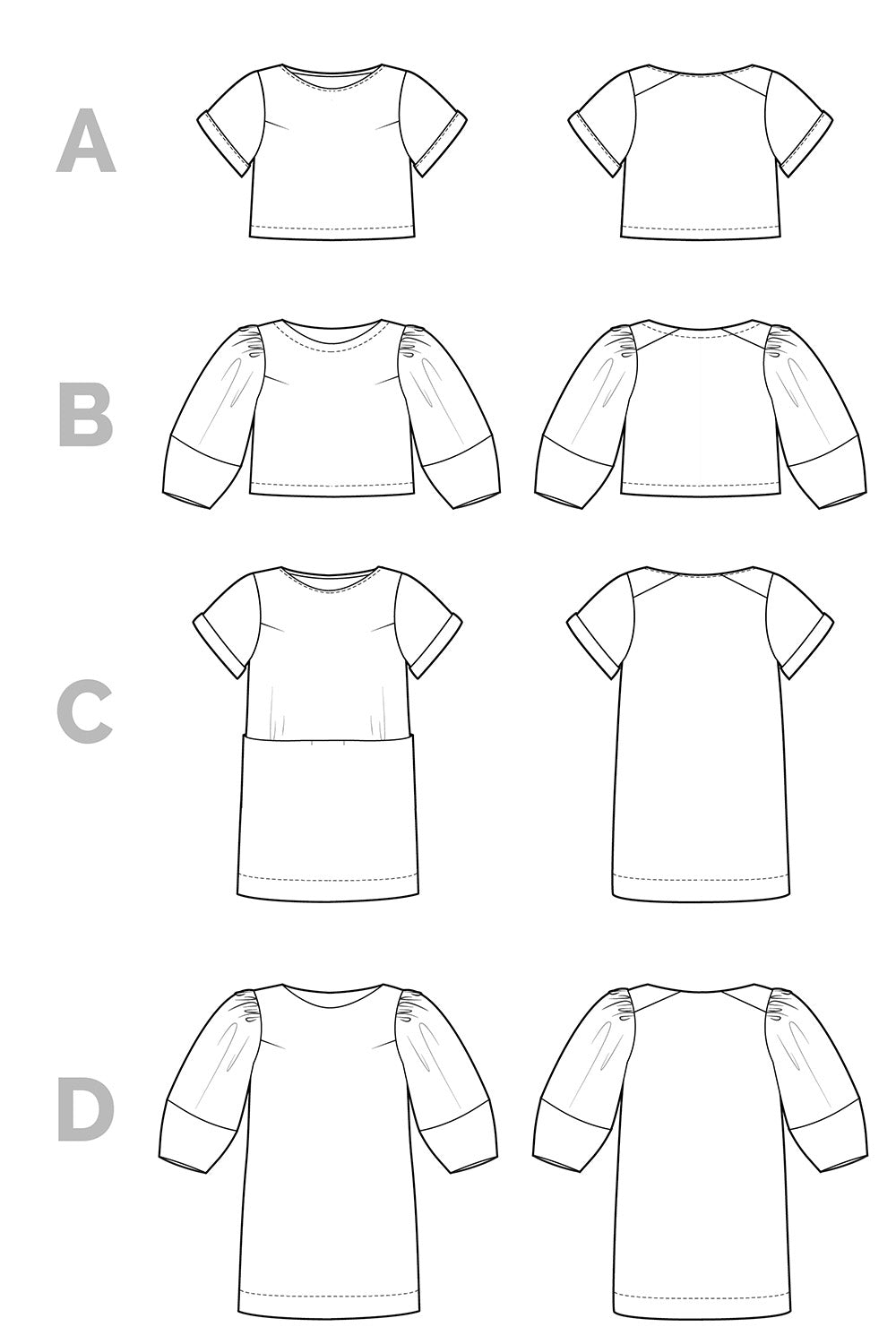 Pattern Cielo Cielo Top + Dress PDF Pattern – Ploen Patterns