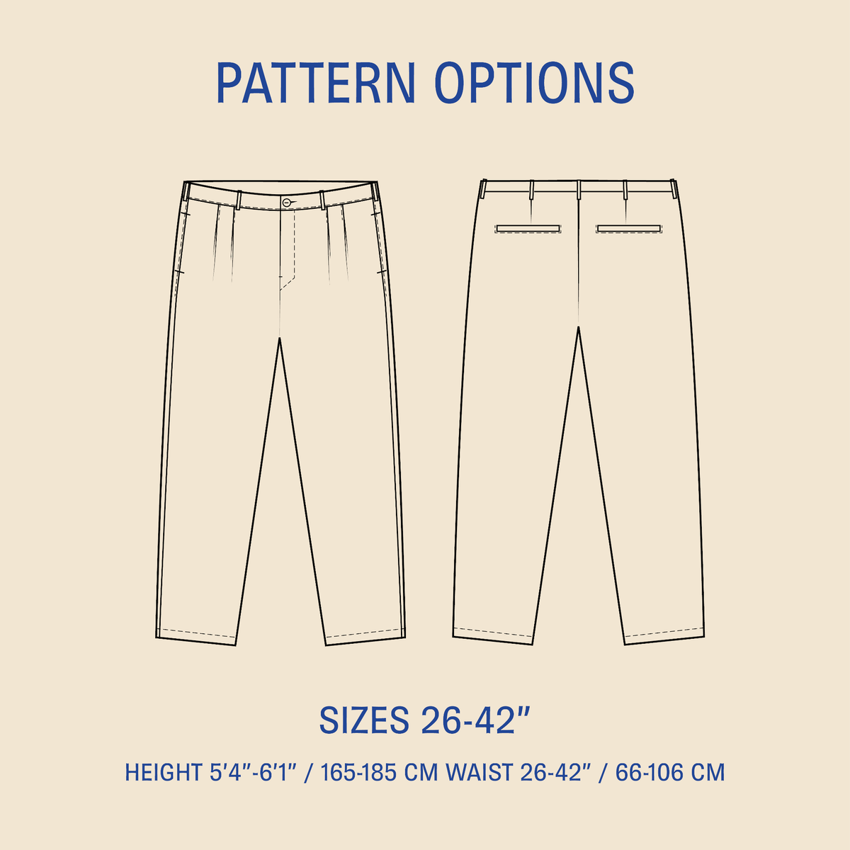 Men's Pleated pants PDF sewing pattern – Ploen Patterns