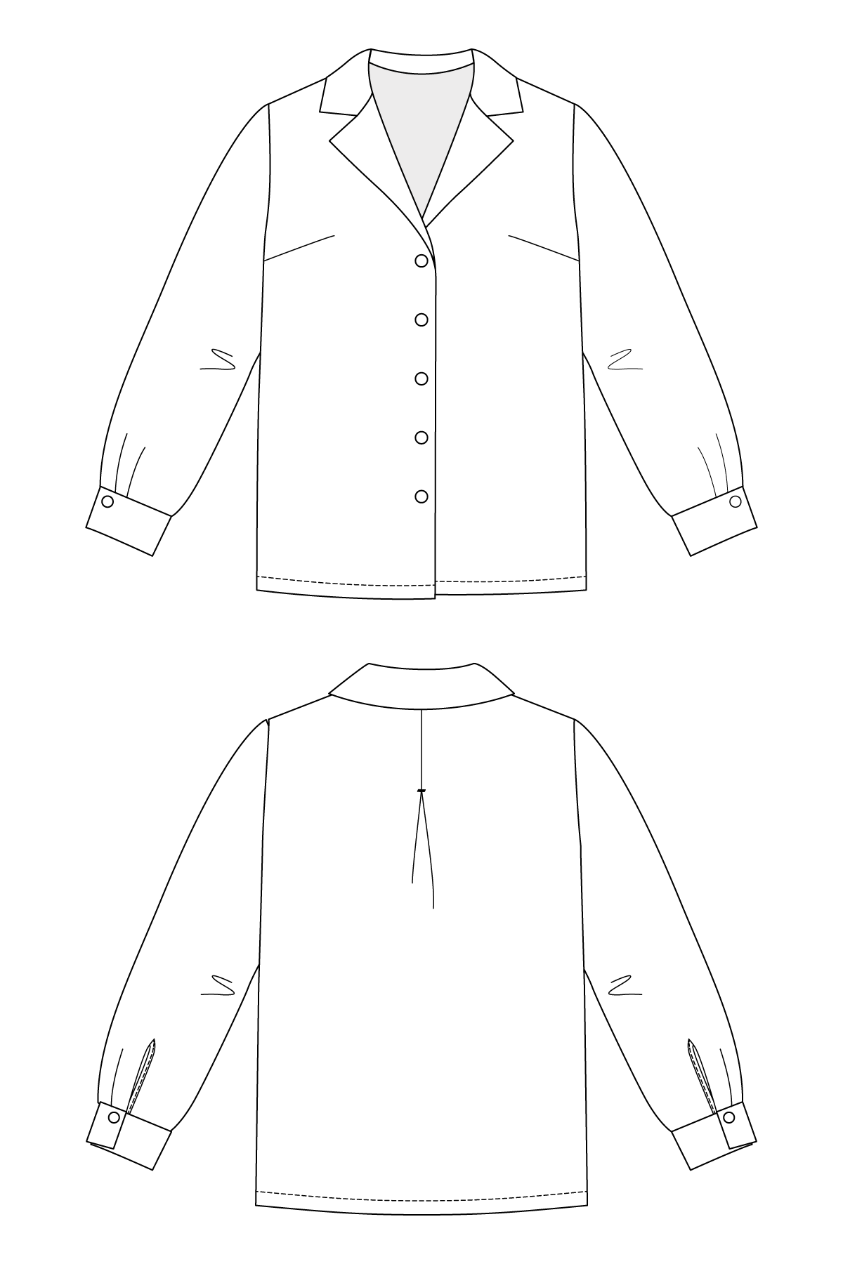 ELSI revere collar shirt PDF – Ploen Patterns