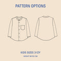 Kids Mini Jensen Shirt sewing pattern Wardrobe By Me