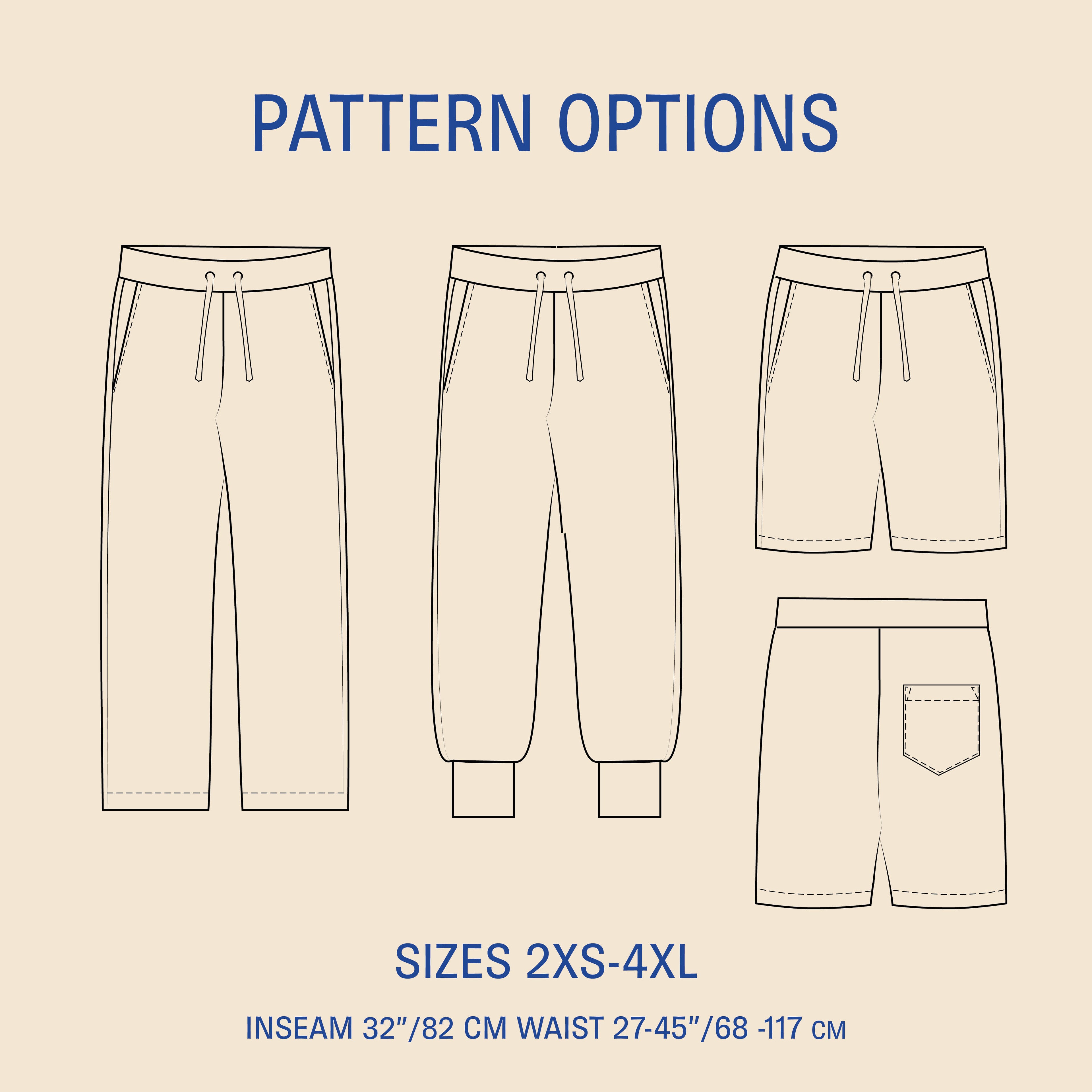 Sweatpants sewing pattern