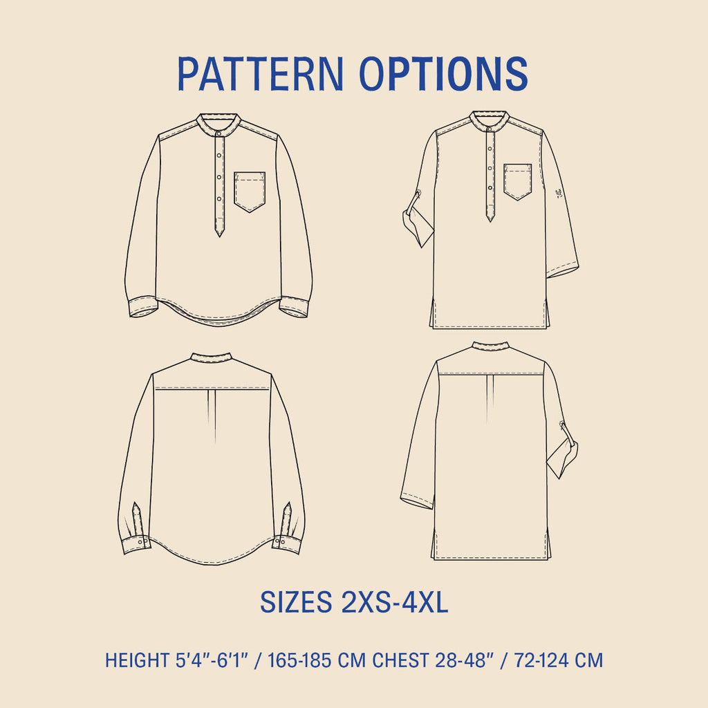 Sweatshirt Tunic Pattern Men's Tunic PDF sewing pattern – Ploen Patterns