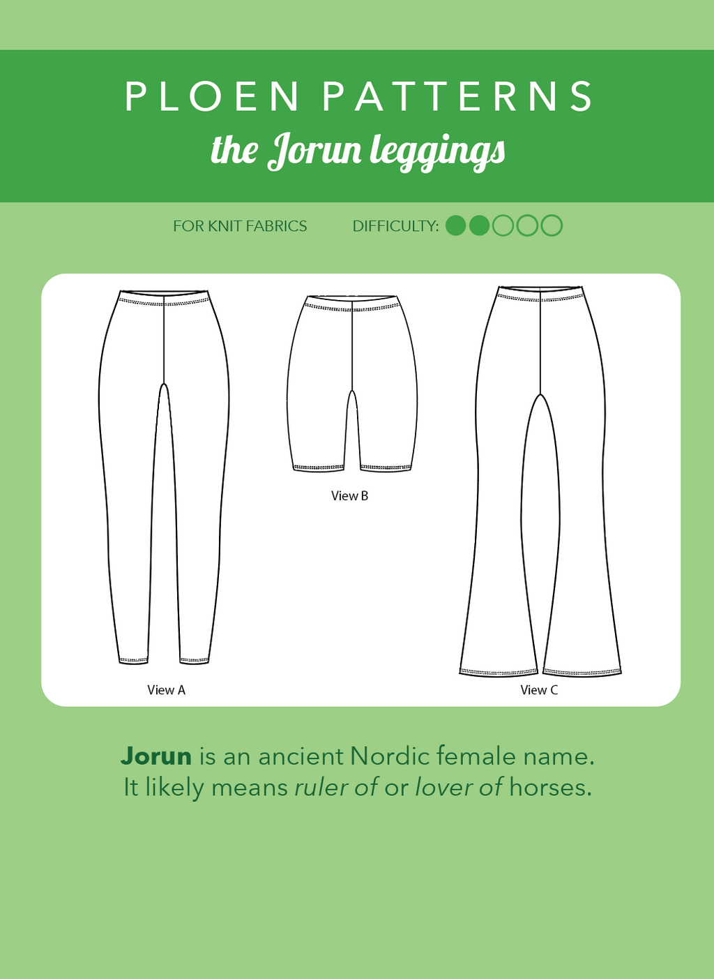 Jorun leggings Paper Pattern