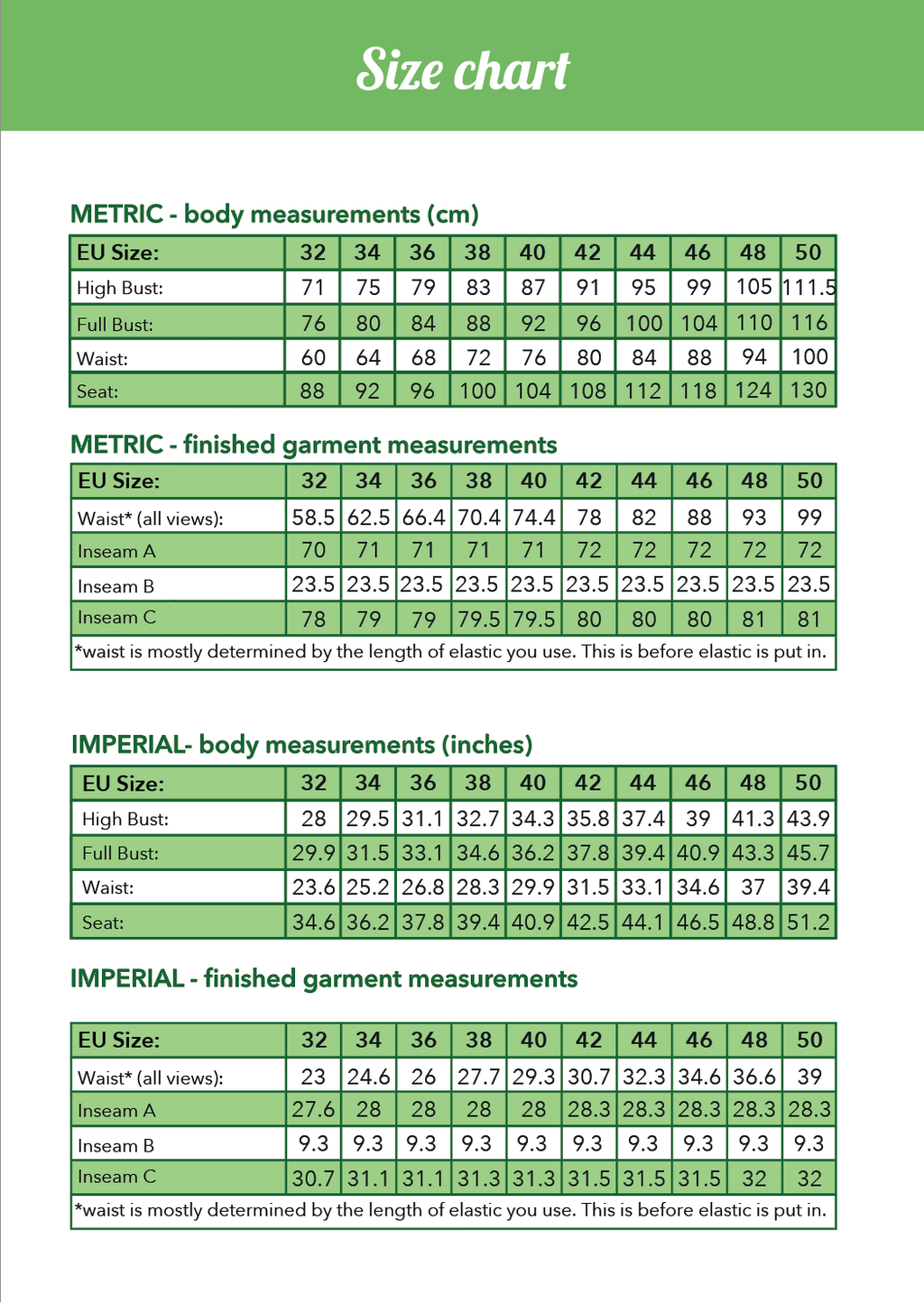 Jorun leggings Paper Pattern