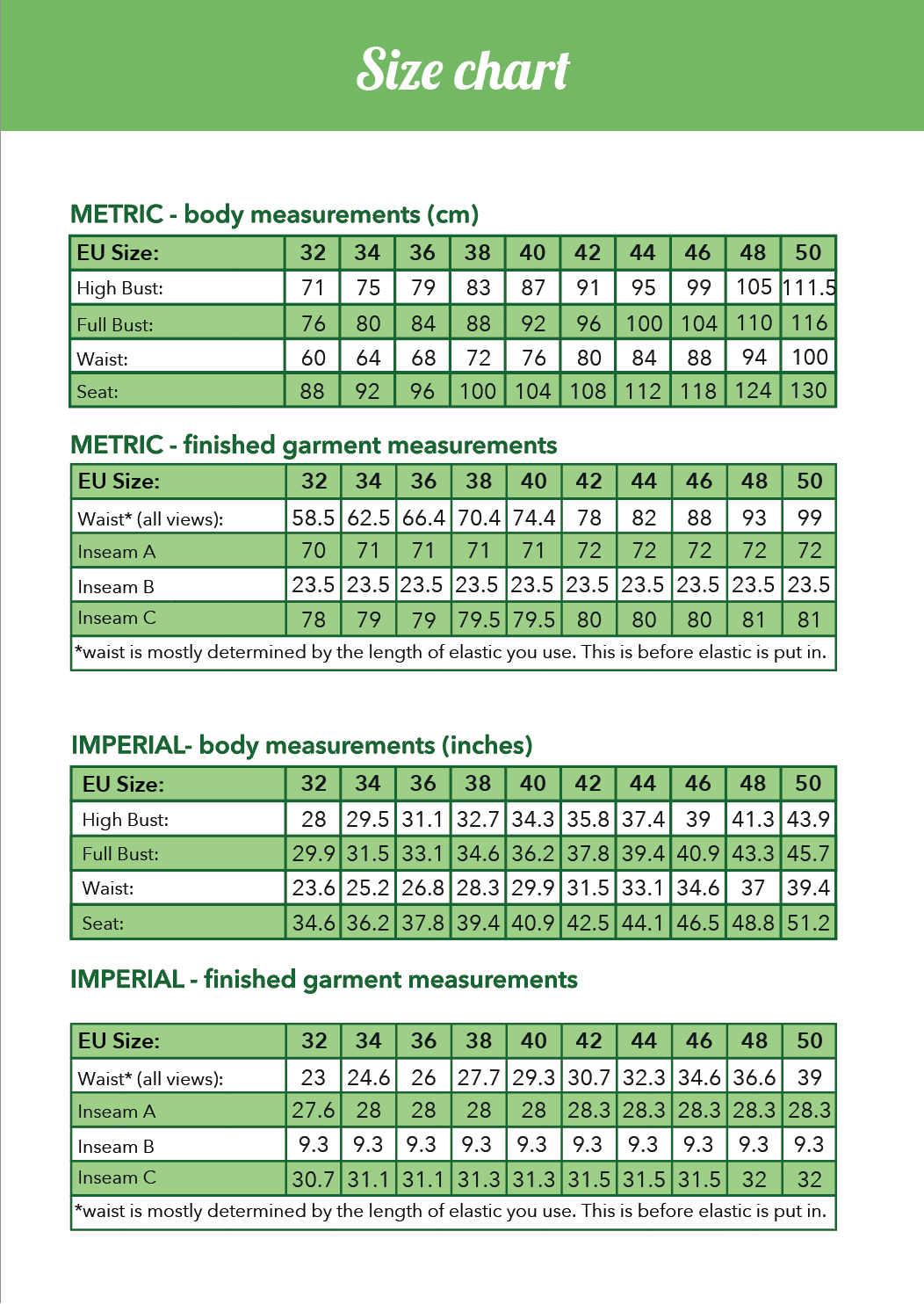 Jorun leggings Paper Pattern