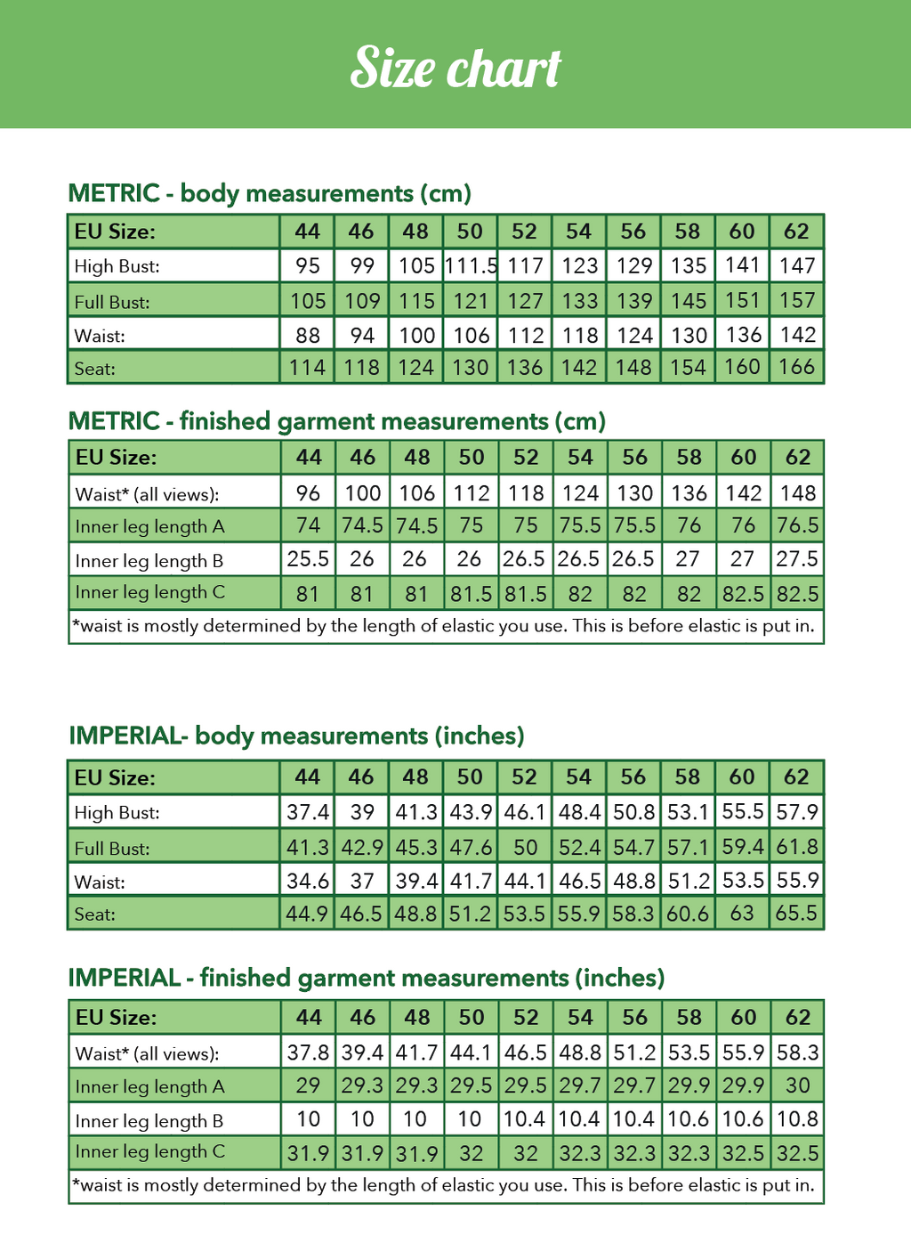 Jorun leggings Paper Pattern