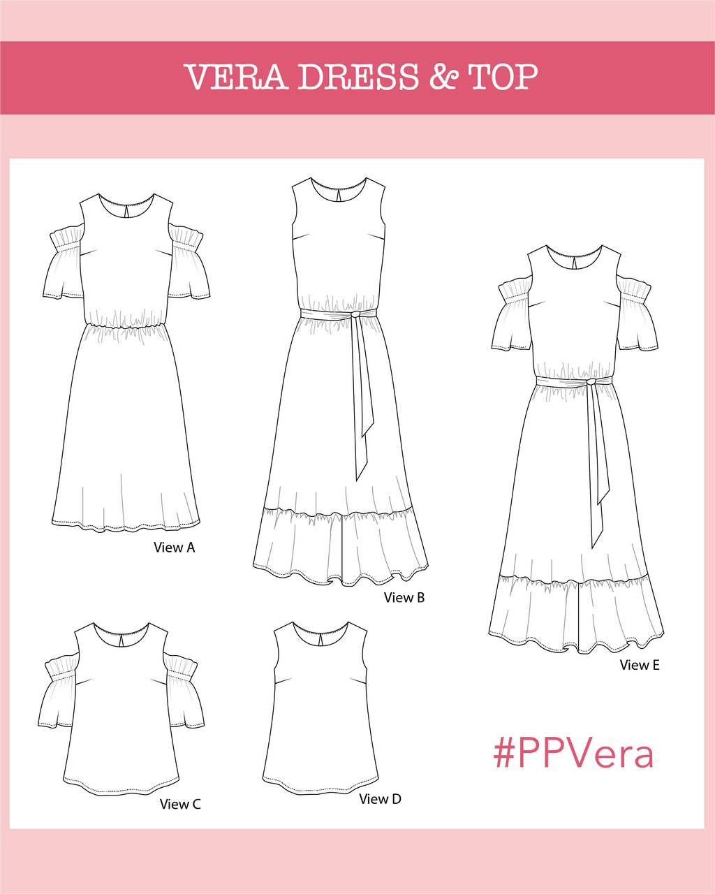 Vera dress & top PDF Pattern - Ploen Patterns